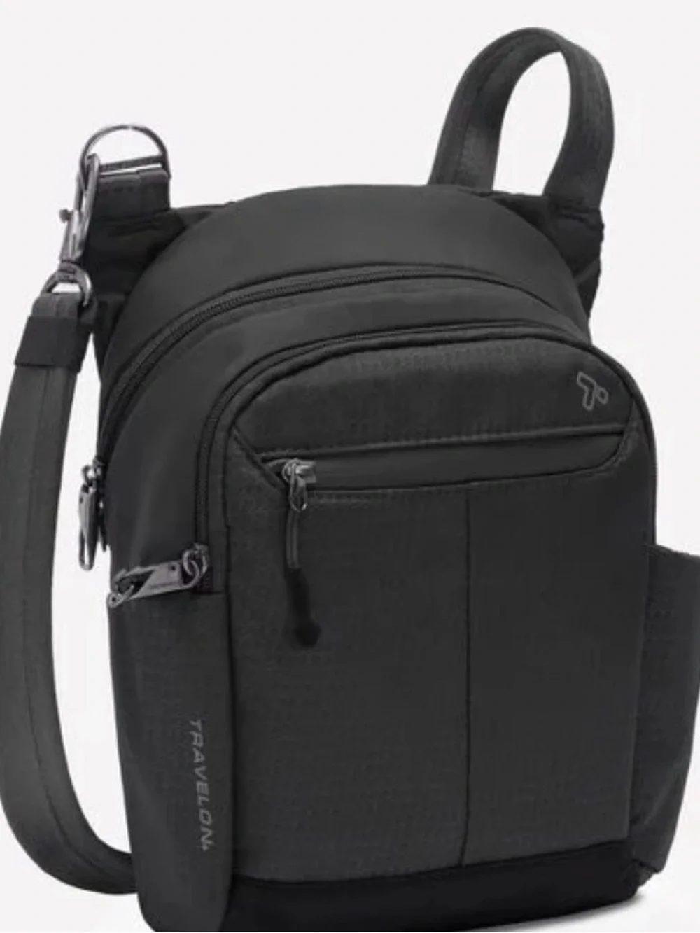 Travelon Active Anti-Theft Black Slim Crossbody Tour Bag